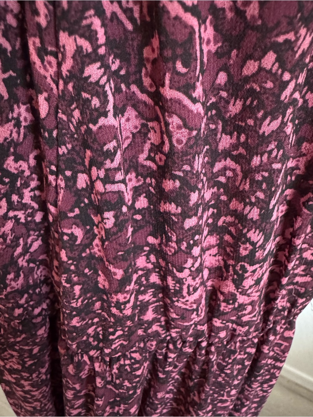 Chelsea28 Plum Floral Ruffle-Shoulder Maxi Dress - Picture 10 of 13